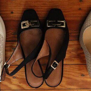 Vintage Donald J Pliner Black Slingback Heels | Size 8 1/2